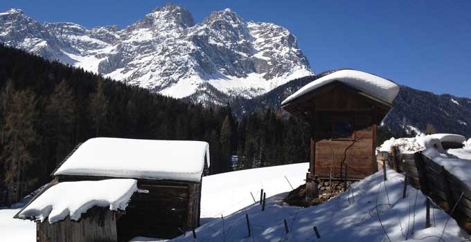 Winterlandschaft Dolomiten Südtirol